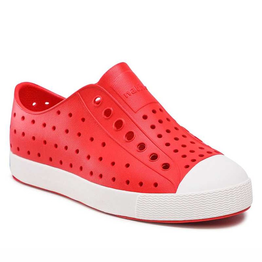 Women Native | Kids' Native Jefferson Size 11-13 - Torch Red/Shell White