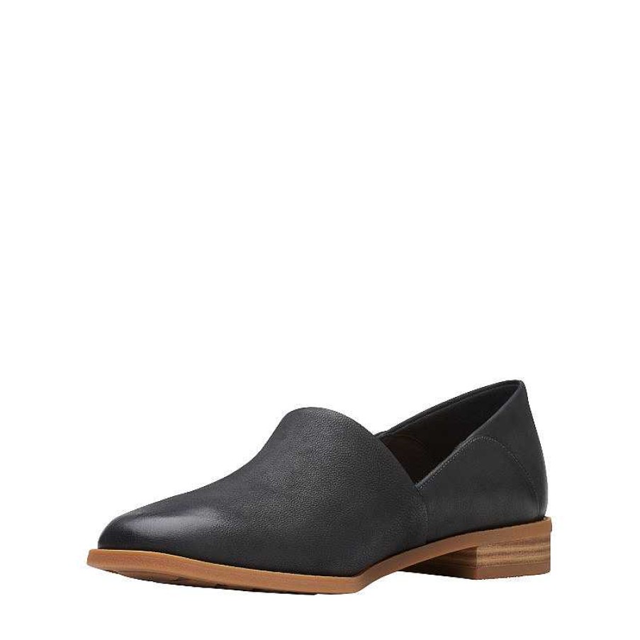 Women Clarks | Women'S Clarks Pure Belle - Black Leather