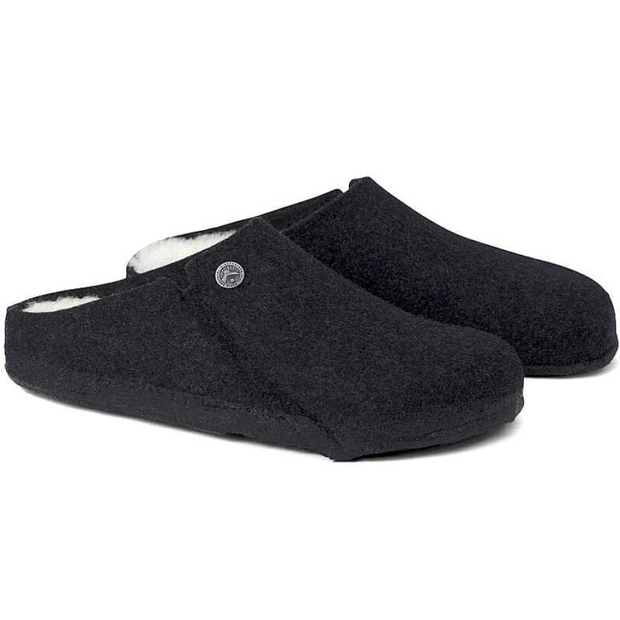 Men Birkenstock | Men'S Birkenstock Zermatt Wool Felt Shearling - Anthracite