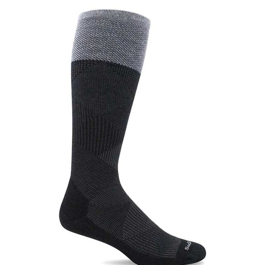 Accessories Sockwell | Men'S Sockwell Diamond Dandy Moderate Graduated Compression Socks - Black