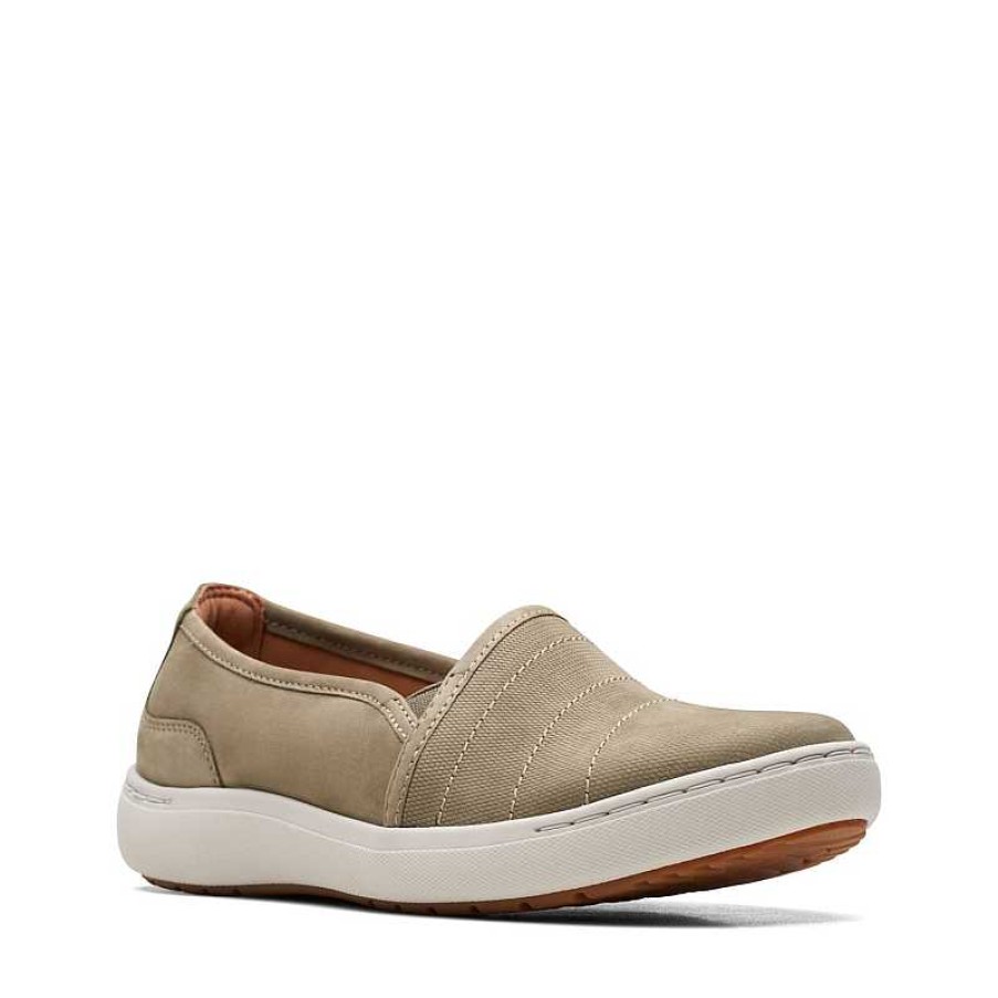 Women Clarks | Women'S Clarks Nalle Violet - Olive Nubuck