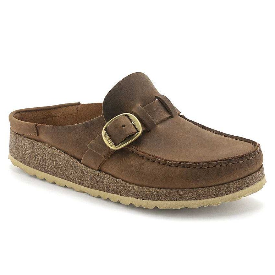 Women Birkenstock | Women'S Birkenstock Buckley - Cognac Oiled Leather