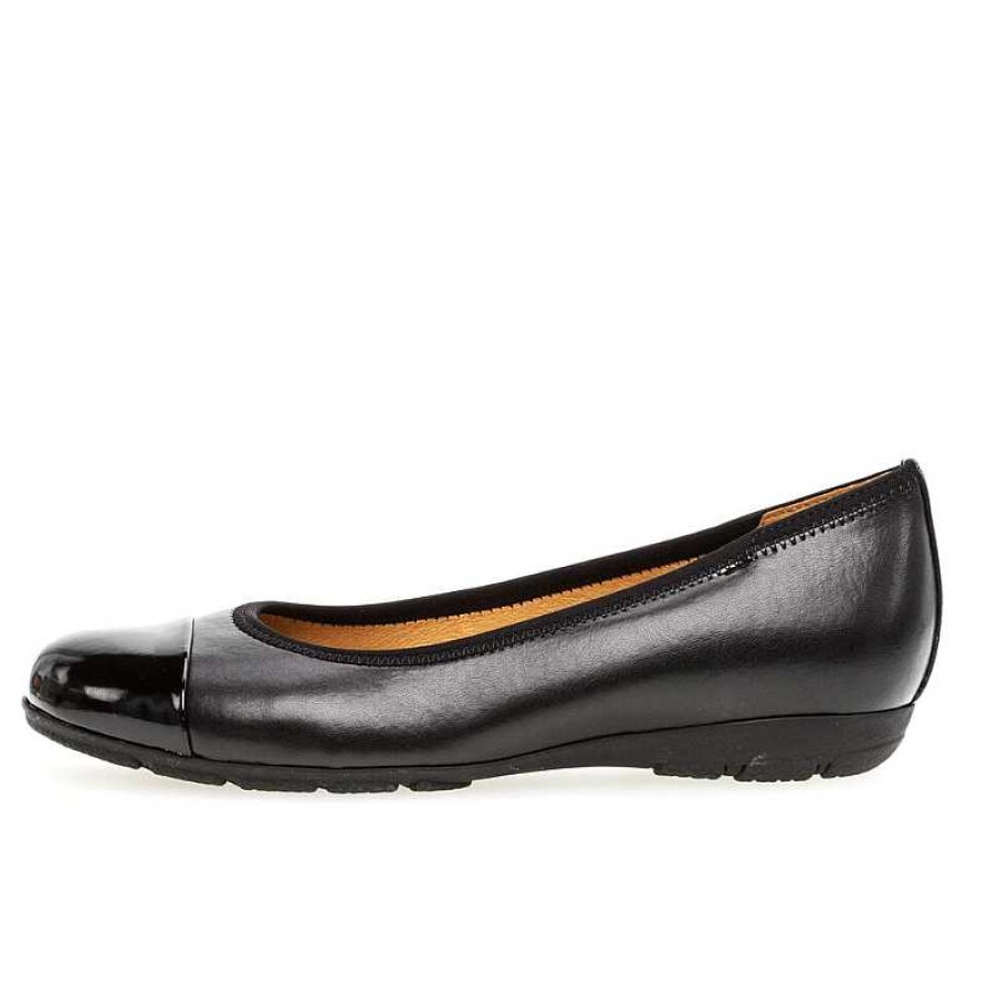 Women Gabor | Women'S Gabor 4.161-57 Sporty Ballerina - Schwarz - Uk Sizing