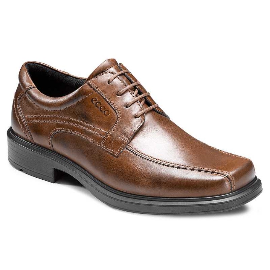 Men ECCO | Men'S Ecco Helsinki Bike Toe Tie - Cocoa Brown