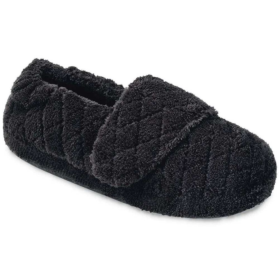 Women Acorn Slippers | Women'S Acorn Spa Wrap Slipper Black