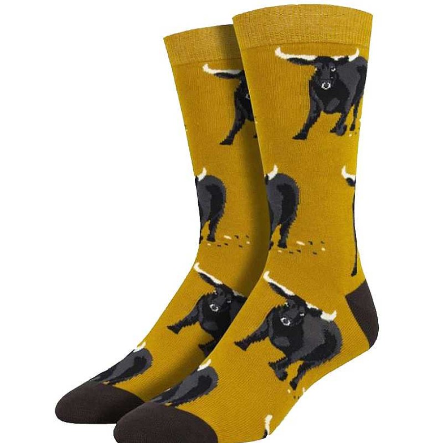 Accessories Socksmith | Socksmith Bull Crew Socks - Gold