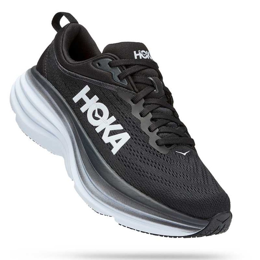 Women Hoka | Women'S Hoka Bondi 8 - Black/White (Bwht)