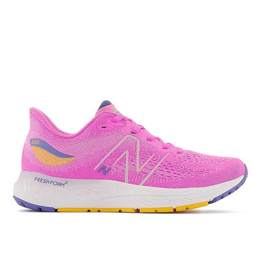 Kids New Balance | Kids' New Balance Fresh Foam X 880V12 Sizes 3.5-7 - Vibrant Pink|Vibrant Apricot|Night Sky