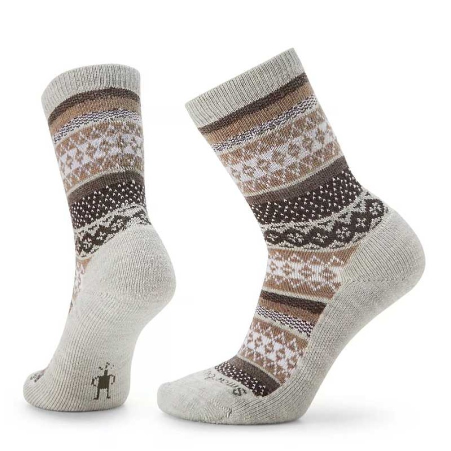 Accessories Smartwool | Women'S Smartwool Everyday Dazzling Wonder Full Cushion Crew Socks - Ash