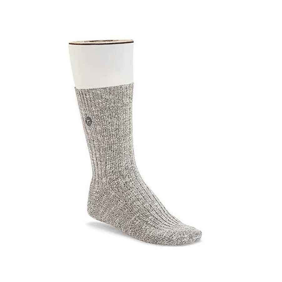 Accessories Birkenstock | Men'S Birkenstock Cotton Slub Sock - Gray/White