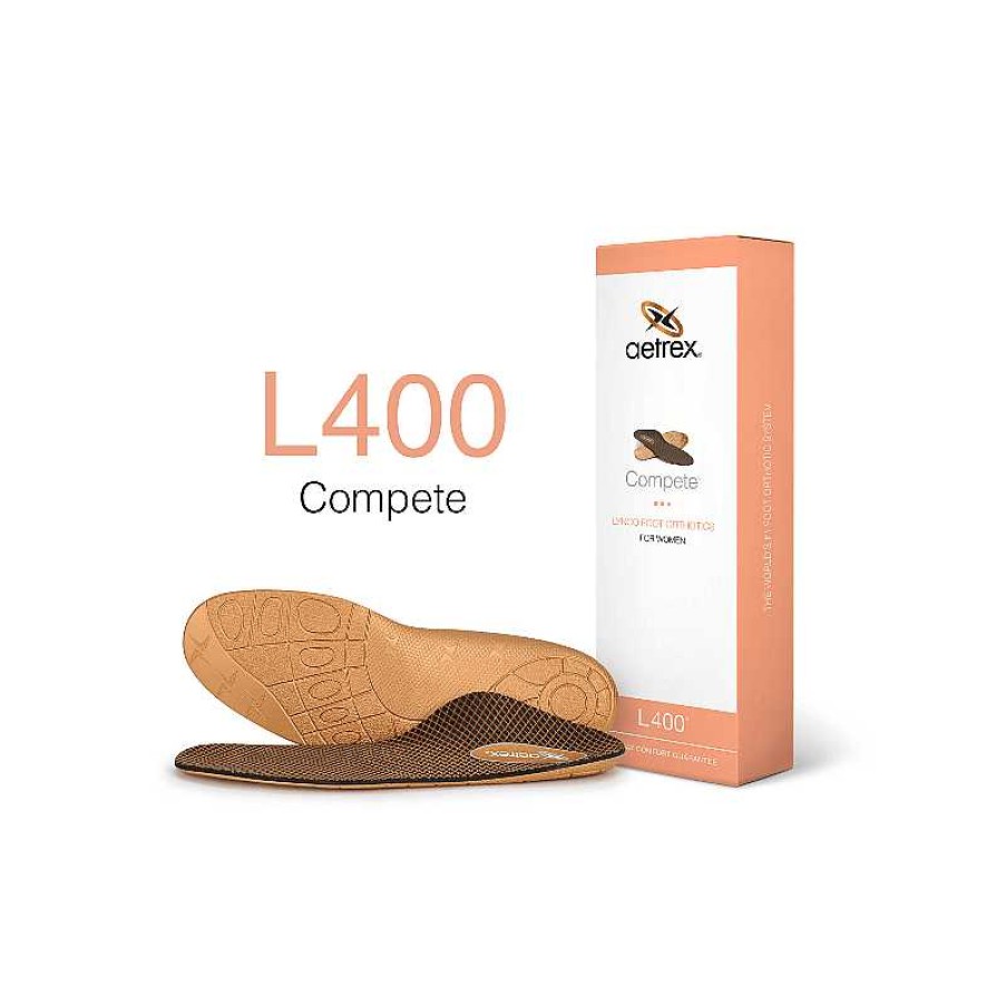 Accessories Aetrex | Women'S Aetrex L400 Sport/Compete Med/High Arch Orthotic