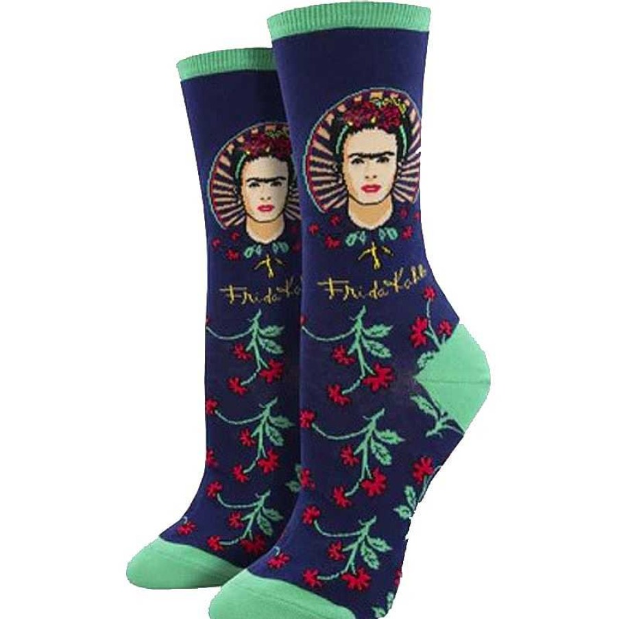 Accessories Socksmith | Socksmith Frida Flower Crew Socks - Navy