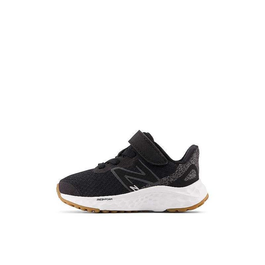 Kids New Balance | Kids' New Balance Fresh Foam Arishi V4 Bungee Lace With Top Strap Sizes 6-10 - Black/White