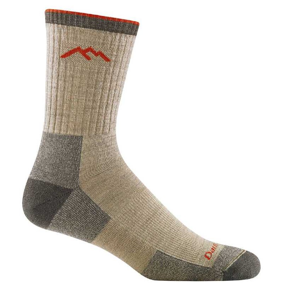 Accessories Darn Tough | Men'S Darn Tough Hiker Micro Crew Midweight Sock - Oatmeal