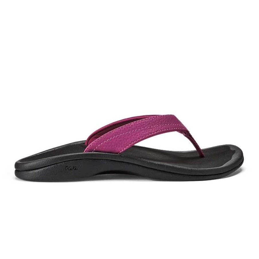 Women OluKai | Women'S Olukai Ohana Sandal - Orchid Flower|Black