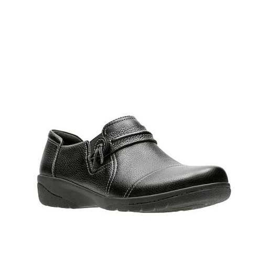 Women Clarks | Women'S Clarks Cheyn Madi - Black Tumbled