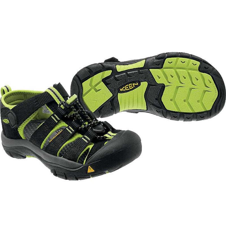 Kids Keen | Kids' Keen Newport H2 Size 8-13 - Black|Lime Green