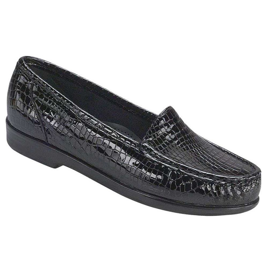 Women SAS | Women'S Sas Simplify Slip On Loafer- Black Croc