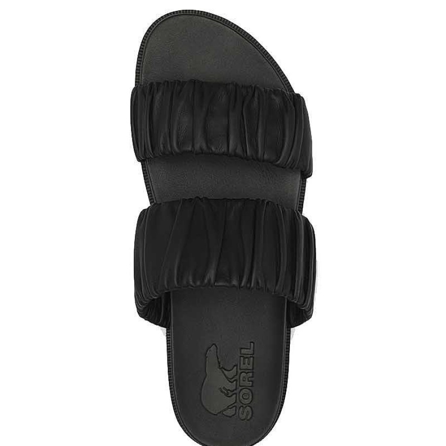 Women Sorel | Women'S Sorel Roaming 2 Strap Slide Black/Chalk