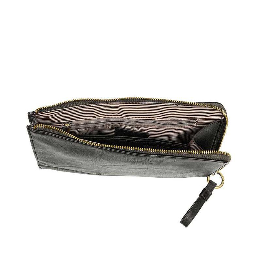 Accessories Joy Susan | Joy Susan Karina Crossbody Wallet - Metallic Graphite