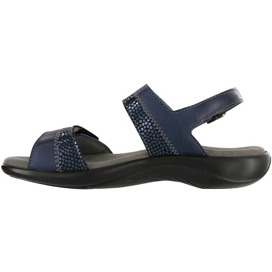 Women SAS | Women'S Sas Nudu Heel Strap Sandal - Navy