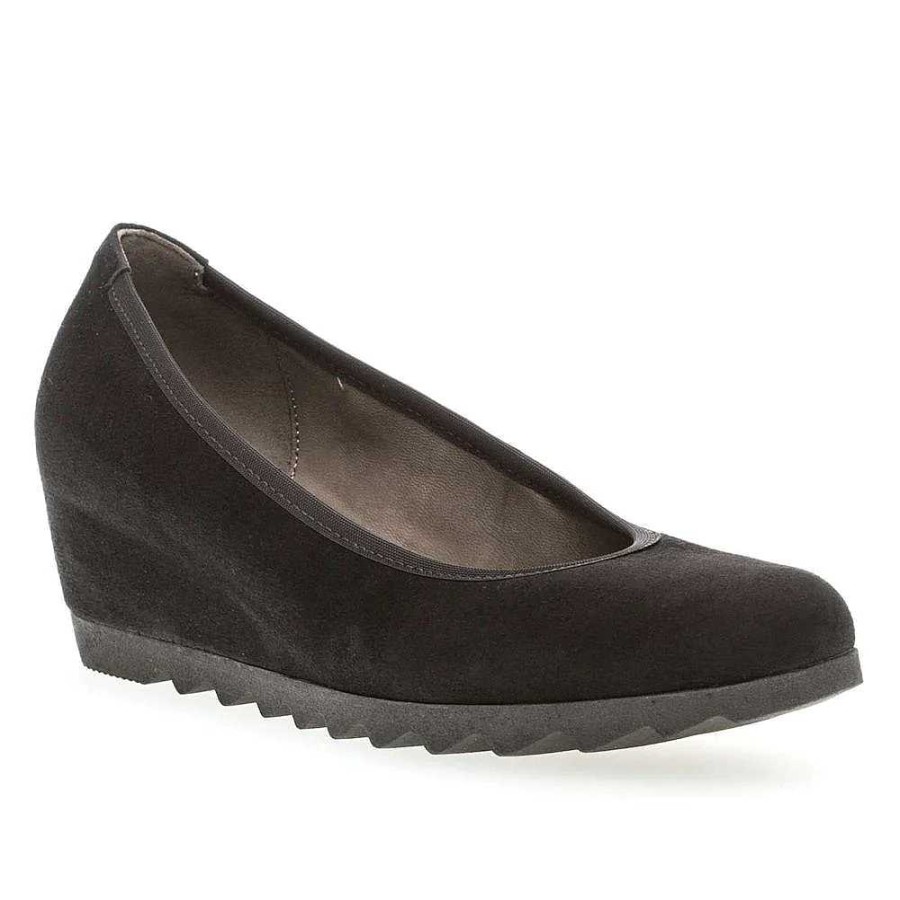 Women Gabor | Women'S Gabor 95.320-17 - Black Suede - Uk Sizing