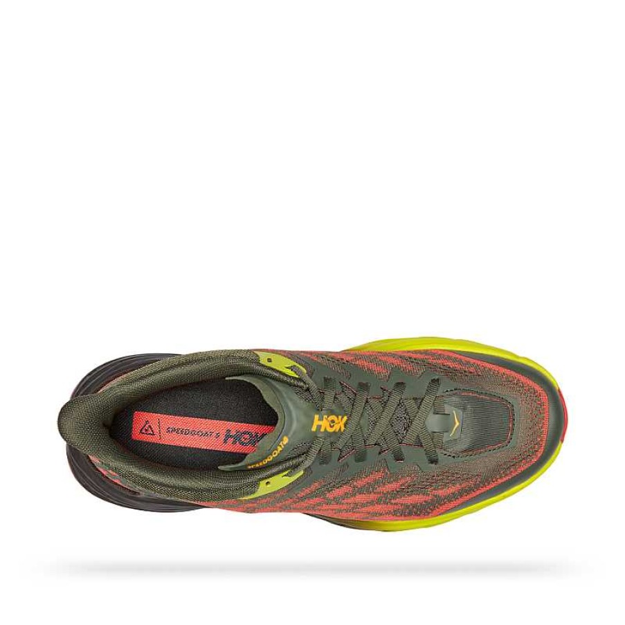 Men Hoka | Men'S Hoka Speedgoat 5 Thyme/Fiesta (Tfst)