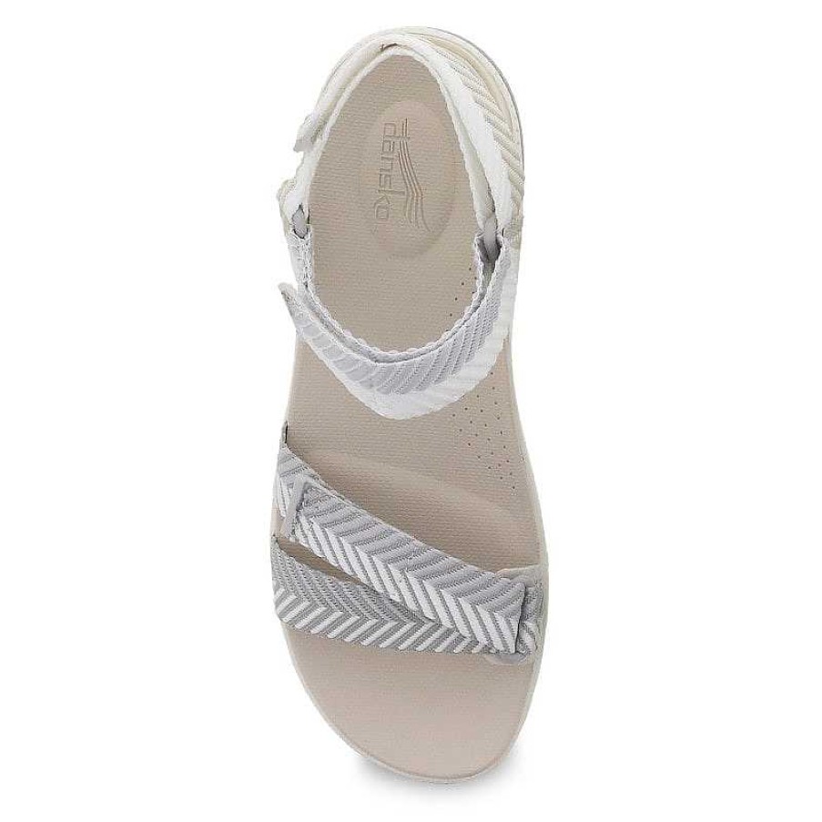 Women Dansko | Women'S Dansko Racquel - Sand Herringbone Webbing