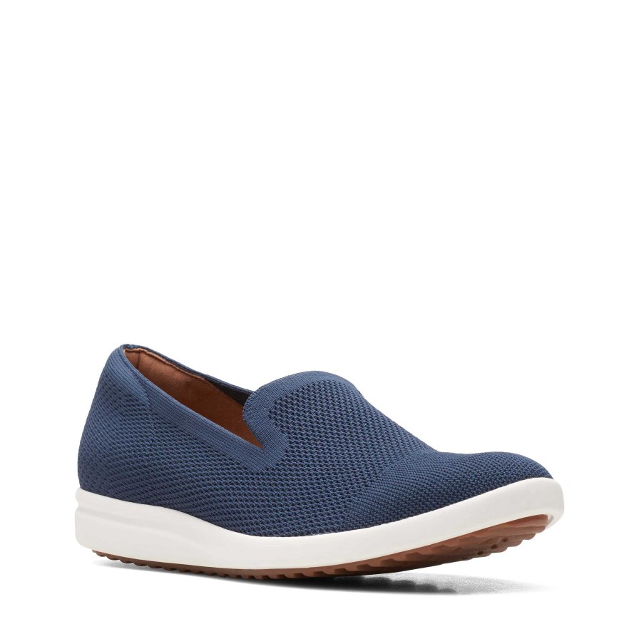 Women Clarks | Women'S Clarks Tamzen Slip - Navy Knit