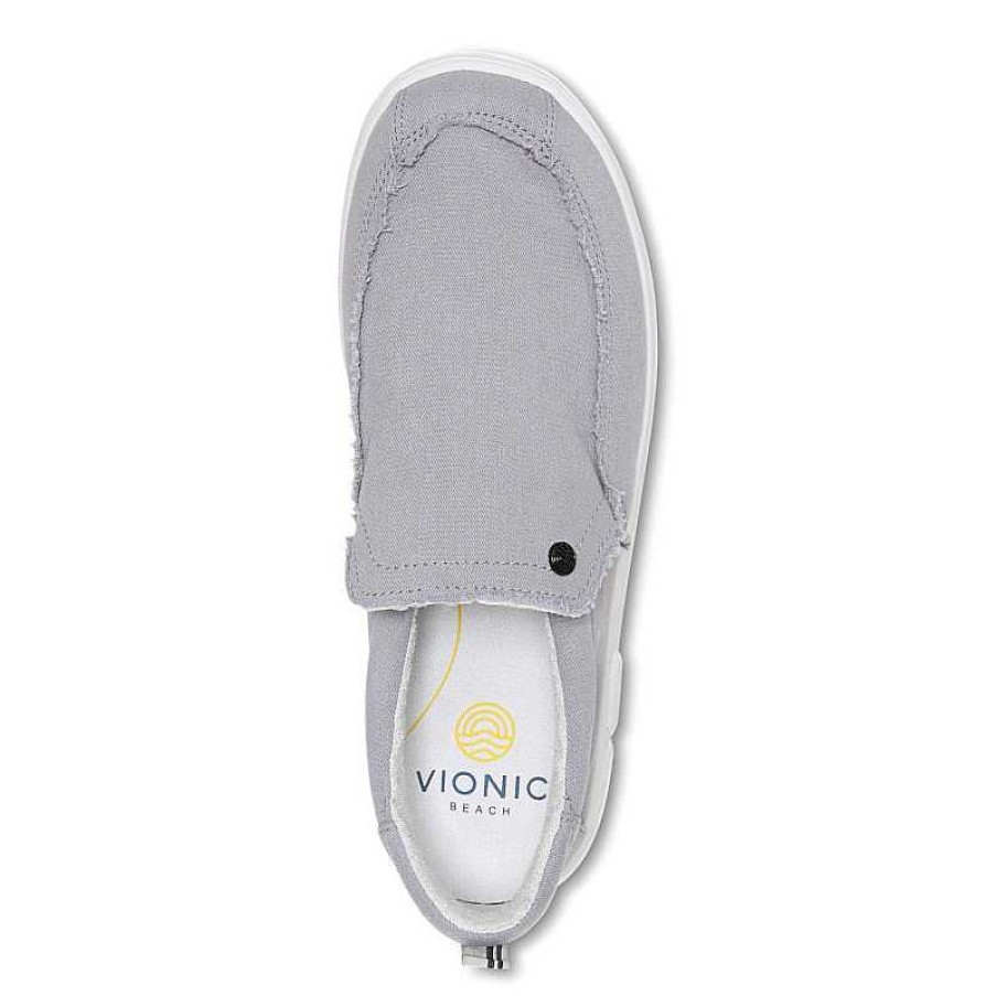 Men Vionic | Men'S Vionic Seaview Slip On Sneaker - Light Grey