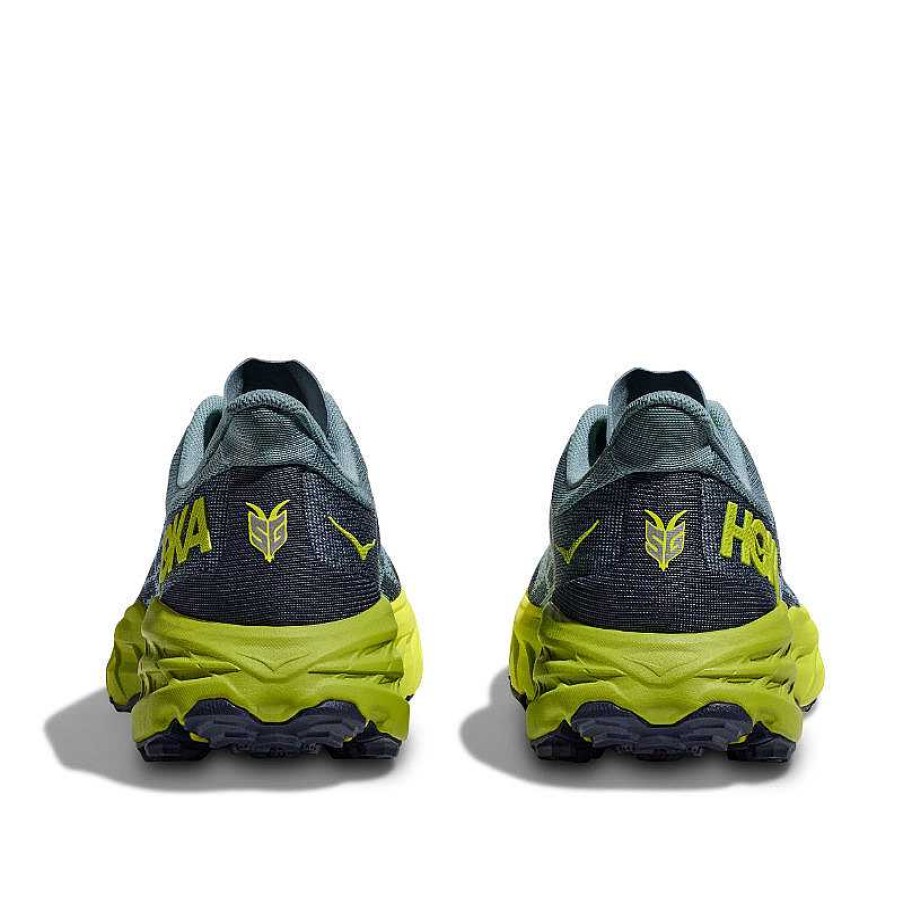 Men Hoka | Men'S Hoka Speedgoat 5 - Stone Blue/Dark Citron