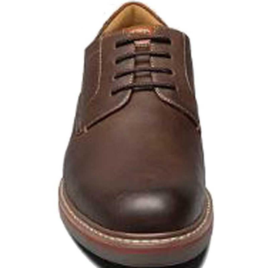 Men Florsheim | Men'S Florsheim Norwalk Plain Toe Oxford - Brown Crazy Horse