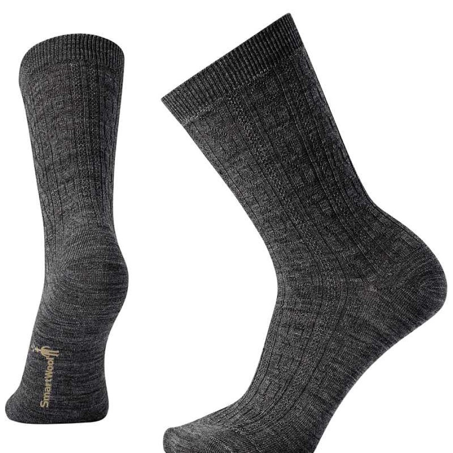 Accessories Smartwool | Smartwool Cable Ii Crew Socks - Medium Grey