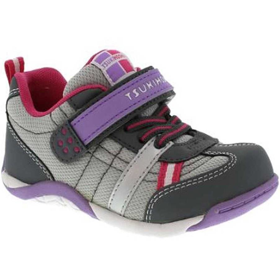 Kids Tsukihoshi | Kids' Tsukihoshi Kaz Size 7-11 Grey/Purple