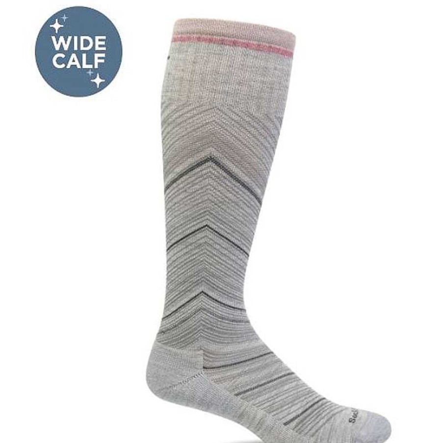 Accessories Sockwell | Women'S Sockwell Full Flattery Wide Calf Sock - Ash