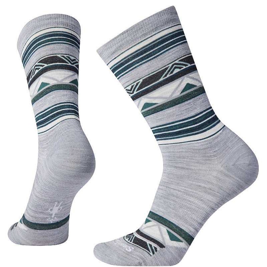 Accessories Smartwool | Women'S Smartwool Everyday Zigzag Valley Crew Sock - Light Grey