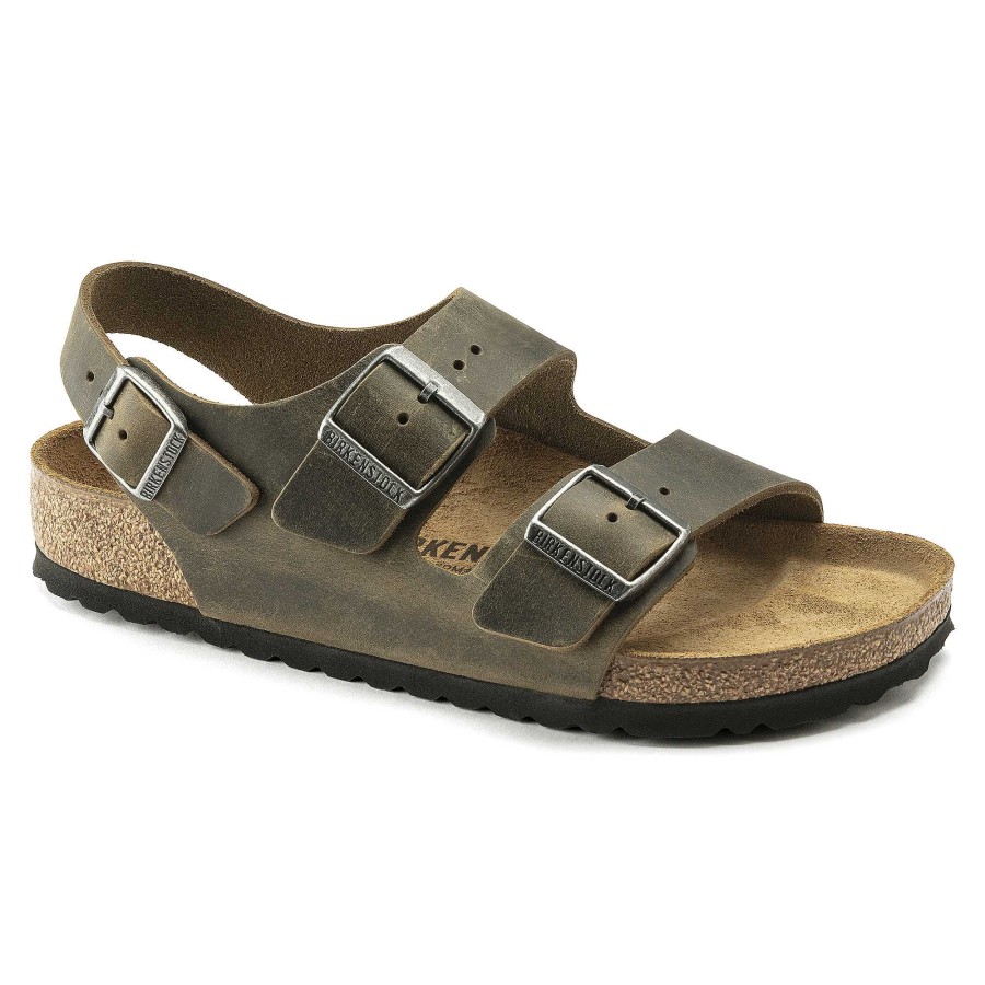 Men Birkenstock | Men'S Birkenstock Milano - Faded Khaki