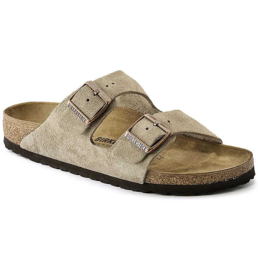 Men Birkenstock | Birkenstock Arizona - Suede Taupe