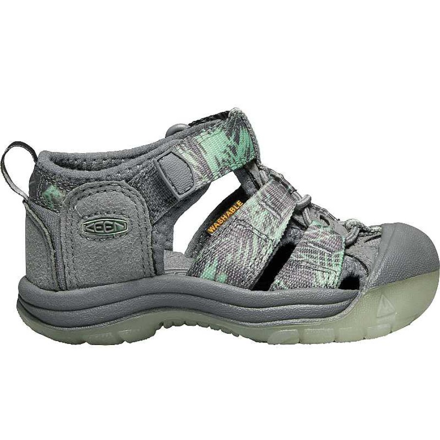 Kids Keen | Kids' Keen Newport H2 Size 4-6 Steel Grey/Glow