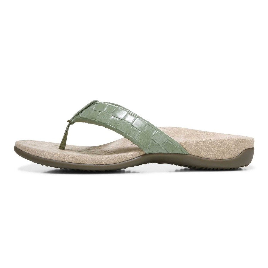 Women Vionic | Women'S Vionic Layne Toe Post Sandal - Sage