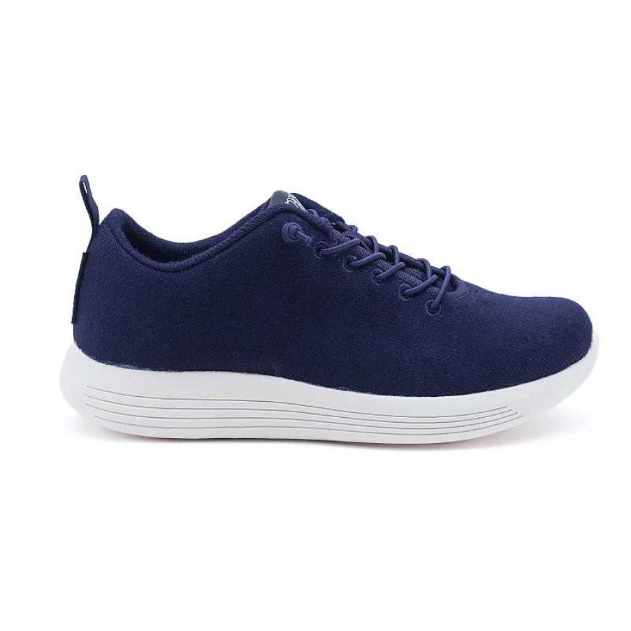 Men Woolloomooloo | Woolloomooloo Cheviot Wool Sneaker - Navy