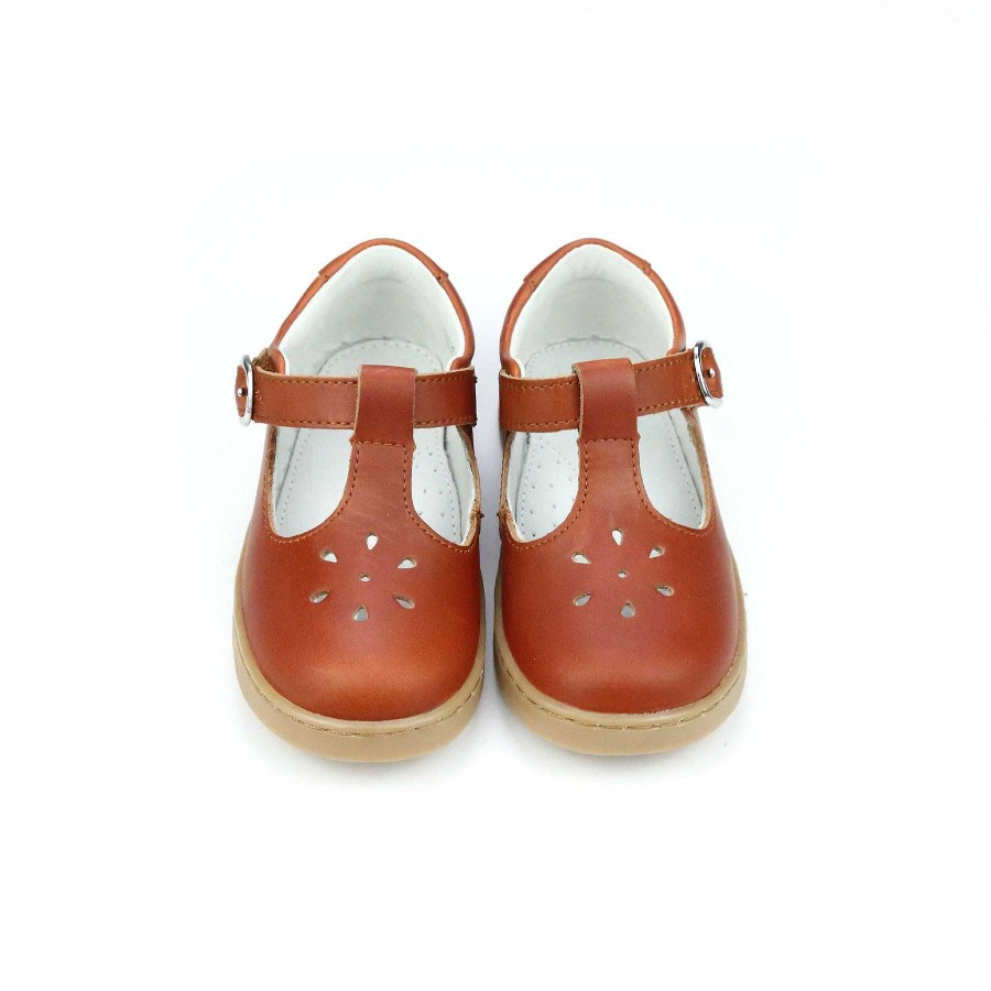 Kids L'Amour | Girl'S L'Amour Chelsea T-Strap Mary Jane - Cognac