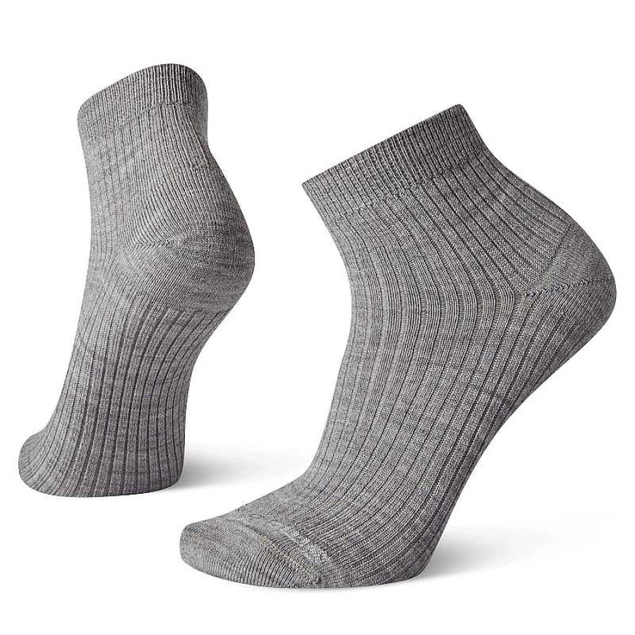 Accessories Smartwool | Women'S Smartwool Texture Mini Boot Socks - Light Grey