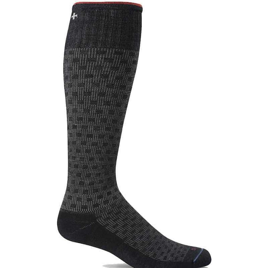 Accessories Sockwell | Sockwell Shadow Box Moderate Graduated Compression Socks - Black