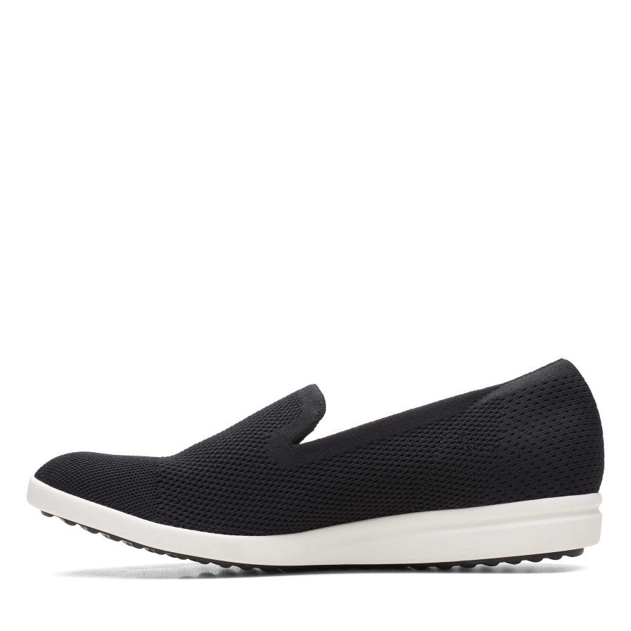 Women Clarks | Women'S Clarks Tamzen Slip - Black Knit