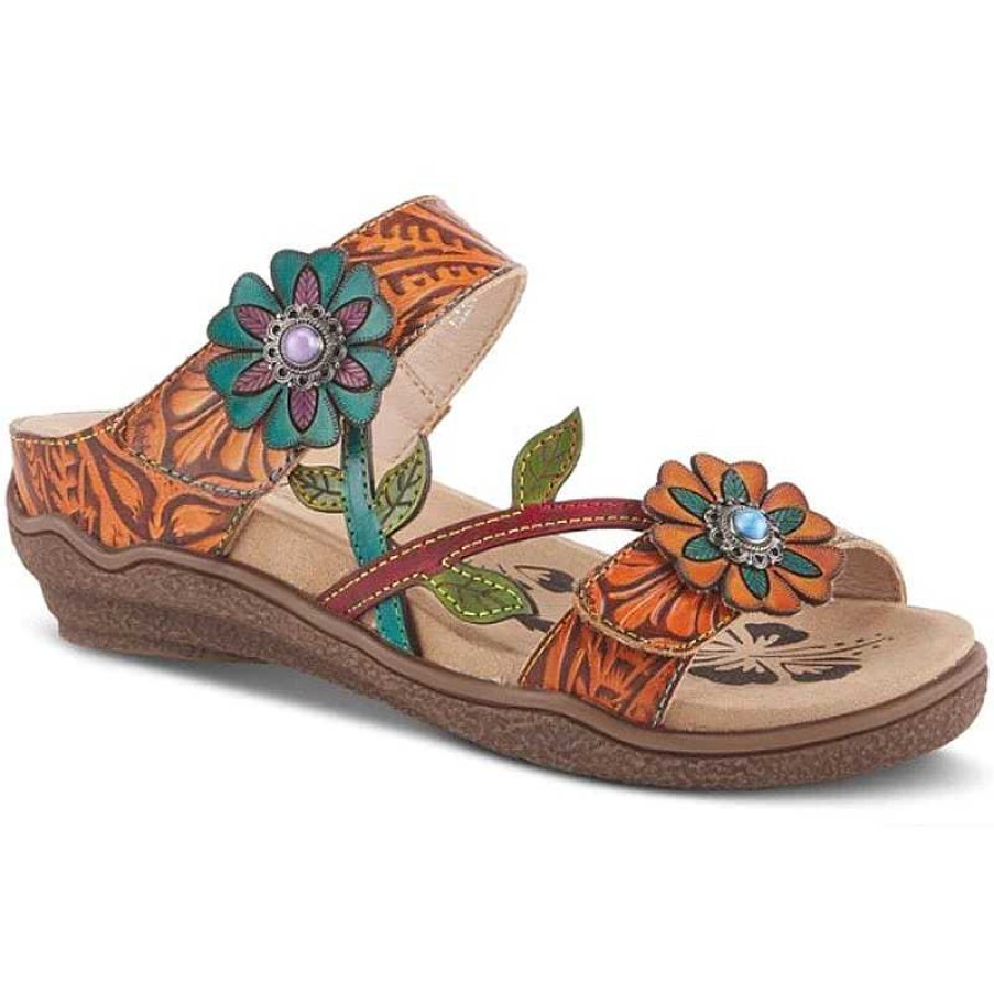 Women L'Artiste | Women'S L'Artiste Aymee Slide Sandal - Mango Multi