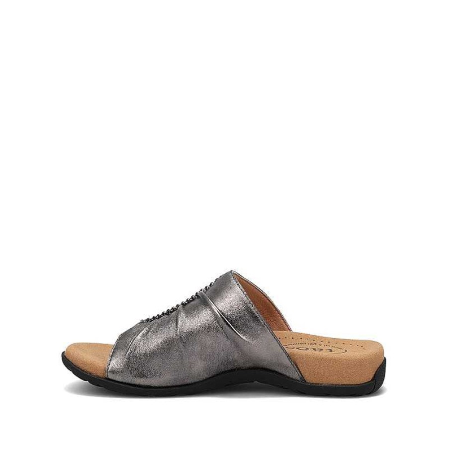 Women Taos | Women'S Taos Gift 2 Leather Sandal - Pewter