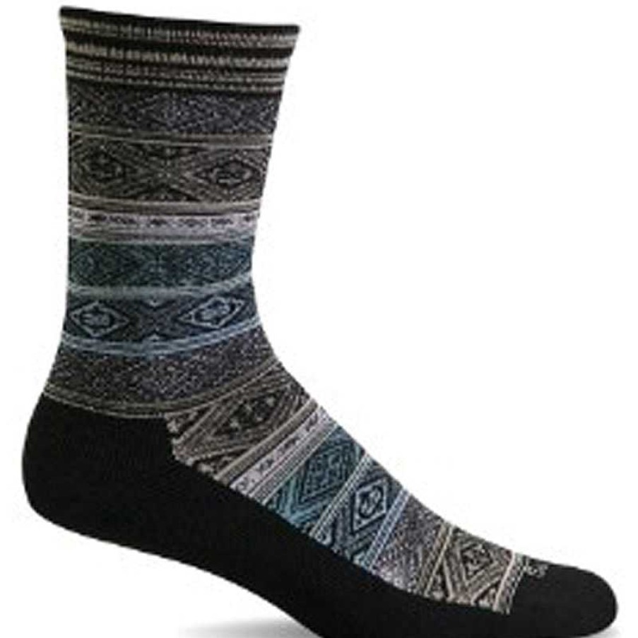 Accessories Sockwell | Sockwell Boho Light Cushion Crew Socks - Black