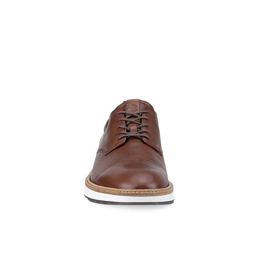 Men ECCO | Men'S Ecco St.1 Hybrid Cap Toe Oxford - Cognac