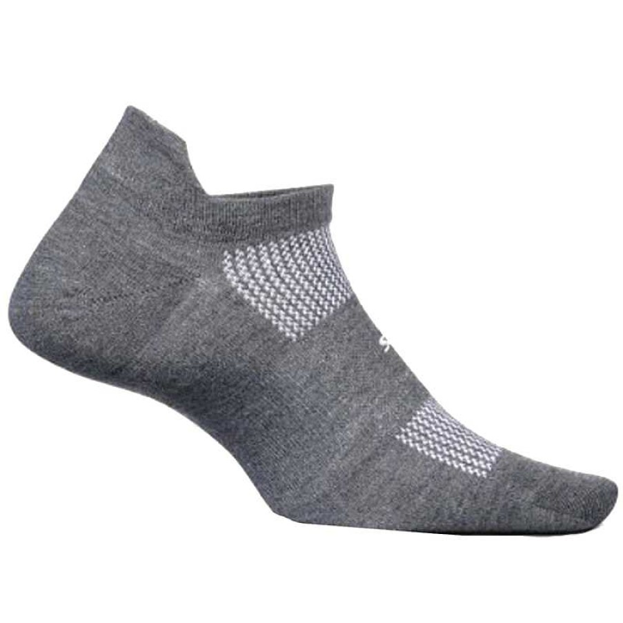 Accessories Feetures | Feetures High Performance Max Cushion No Show Tab Socks - Heather Gray